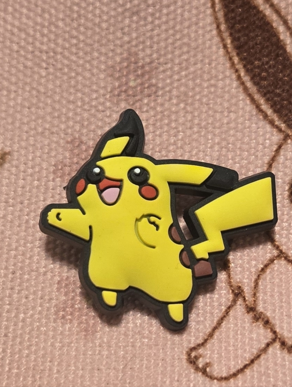 3/$10 Pikachu Croc Charm – Playful Motion Pose